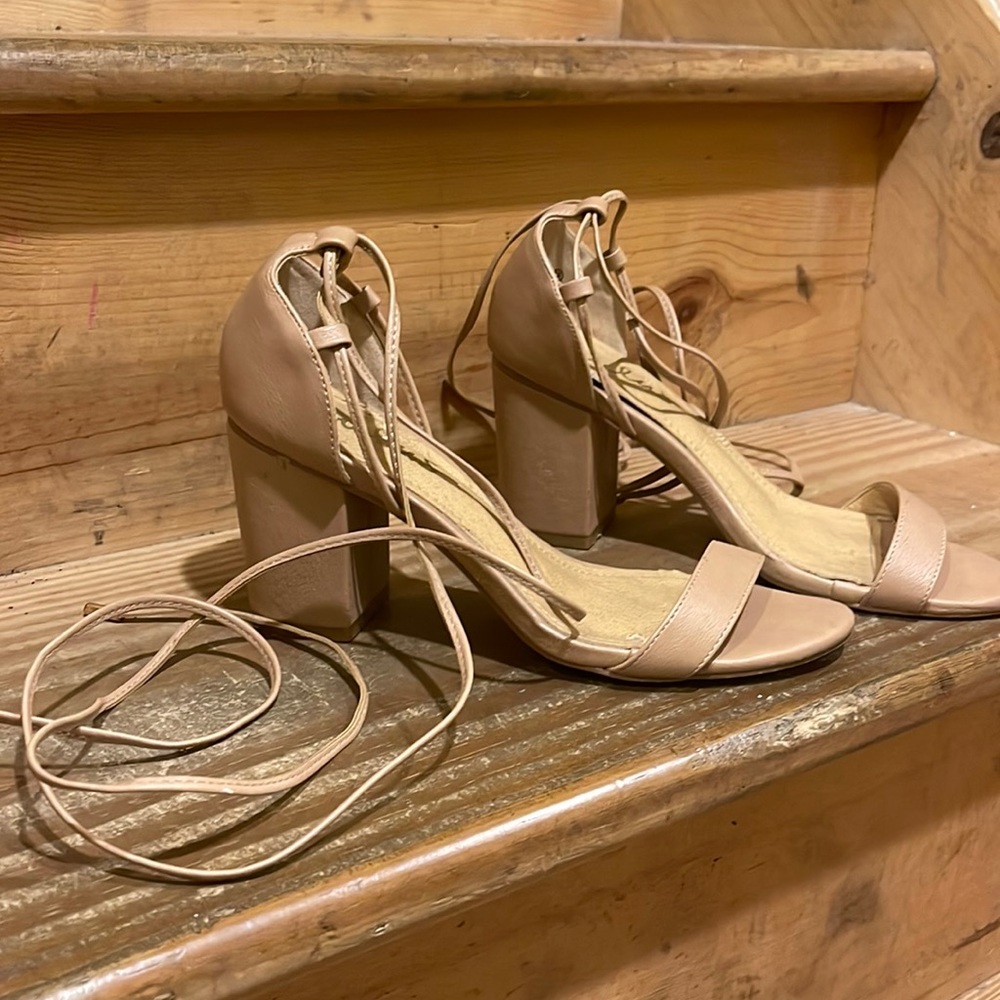 Lulus heels- wrap up the leg ties